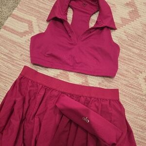 Alo yoga hot pink set